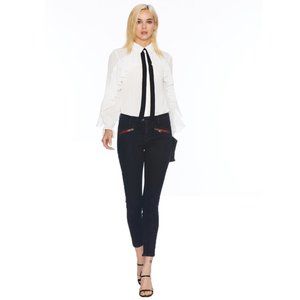 ETIENNE MARCEL | Black Skinny Jeans Novelty Zip 24
